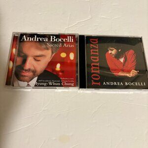 2 CDs of Andrea Bocelli: Sacred Arias and Romanza. Like New